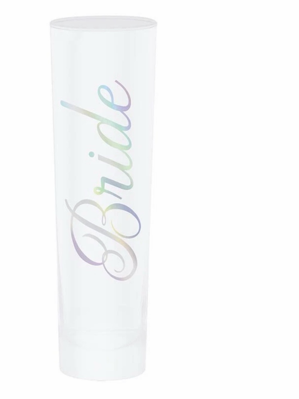 Slant Collections 8 oz Stemless Flute Wine Glass - Wedding Theme